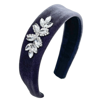 Crystal Flower Velvet Headband