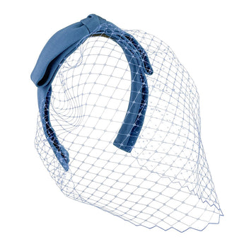 Grosgrain Center Bow Face Veil