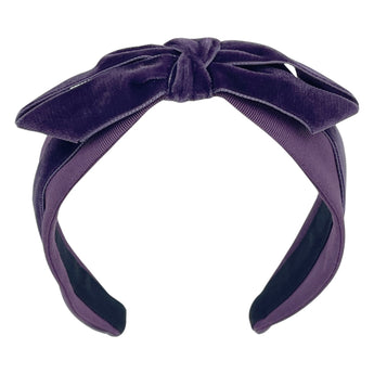 Grosgrain & Velvet Center Bow Headband