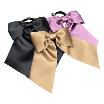 French Satin Big Bow Hair Tie