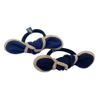 Twill & Straw Knot Hair Tie