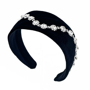 Scalloped Flower Rhinestone Headpiece