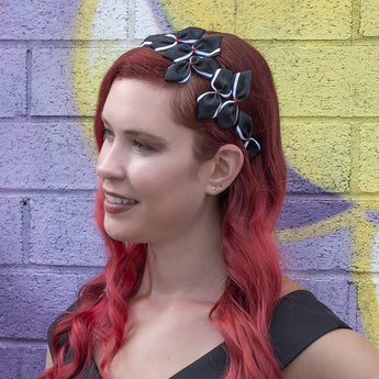 Sabrina Black & White Stripe Headband