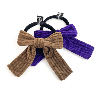 Corduroy Bow Hair Tie