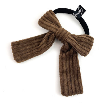 Corduroy Bow Hair Tie