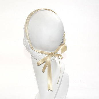 Double Satin Headband with Bow Tie at Nape of Neck
