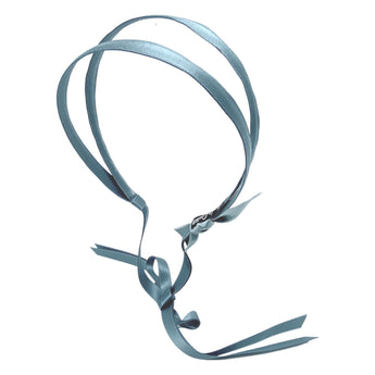 Double Satin Headband with Bow Tie at Nape of Neck