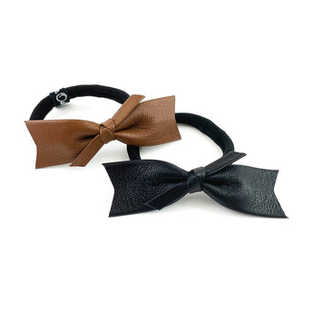 Leather Knot Hair Elastic & Bracelet