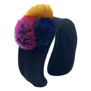 PomPom Flower Fleece Earmuffs