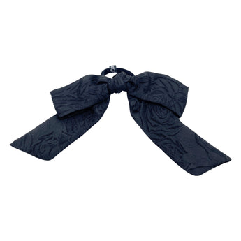 Black Rose Brocade Hair Tie