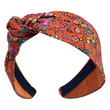 orange floral turban