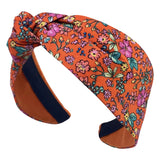 orange floral turban