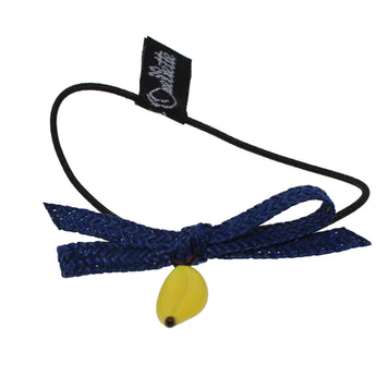 Fruity Straw Bow Hair Tie