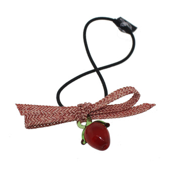 Fruity Straw Bow Hair Tie
