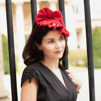 Frayed Grosgrain Heart Fascinator