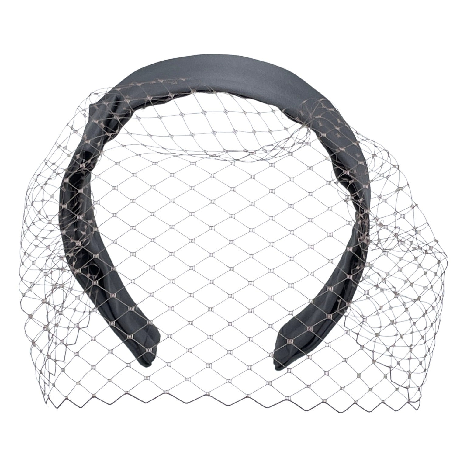 Veil Frame Satin Art Deco Half Face Veil – Jennifer Ouellette