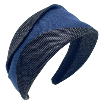 Black Raffia & Linen Matisse Moveable Headband