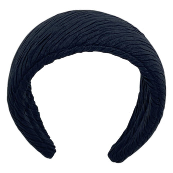 Black Textured Padded Headband