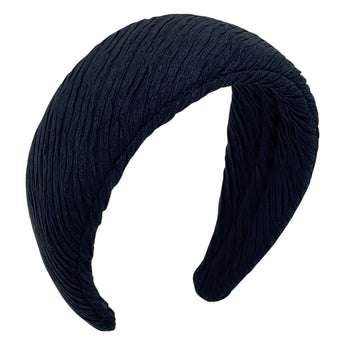 Black Textured Padded Headband