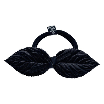Leather Leaves Hair Tie