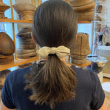 Linen Bow Ponytail Holder