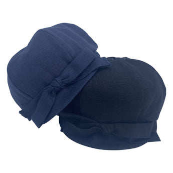 Linen Cap With Big Bow