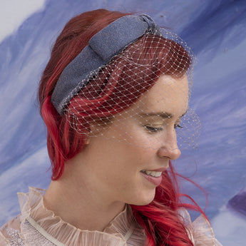 Metallic Bow Vivienne Face Veil