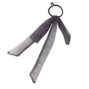 Metallic Tulle Long Bow Hair Tie