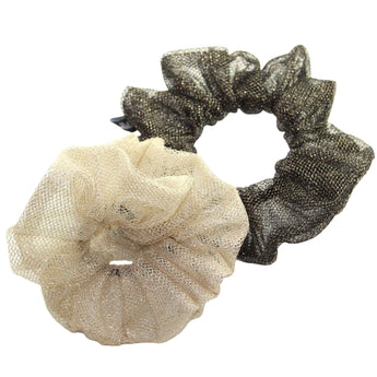 Metallic Tulle Scrunchies