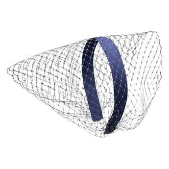 Moveable Veil & Grosgrain Headband
