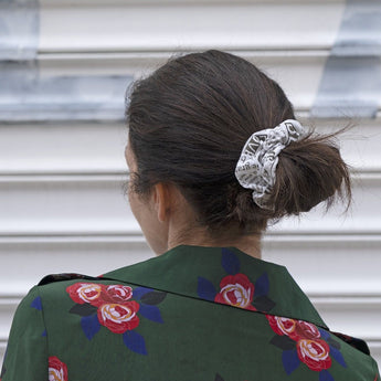 Newspaper Print Scrunchie
