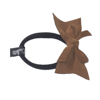 Suede Present Bow Hair Tie