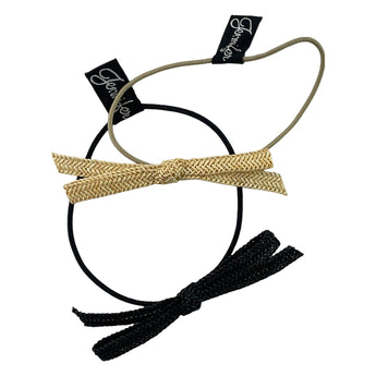 Petite Straw Bow Hair Tie