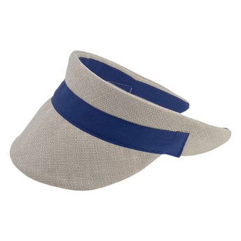 Weave Visor with Ribbon Trim