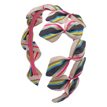 Sabrina Multi-Color Stripe Headband