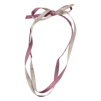 Satin Two Tone Long Tie Headband