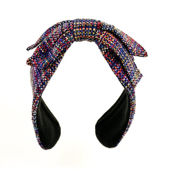 Silk Tweed Earmuffs with Bow