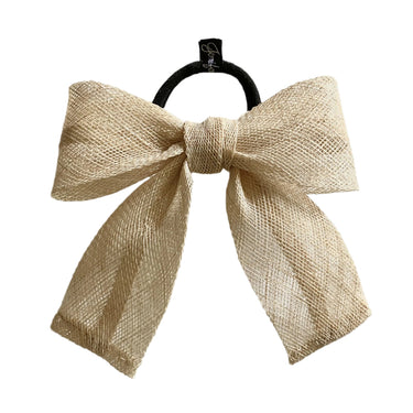 Sinamay Bow Ponytail Holder