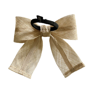 Sinamay Bow Ponytail Holder