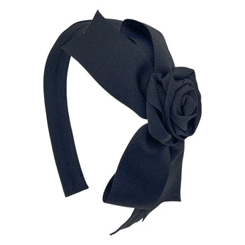 Deauville Bow & Handmade Rose Headband