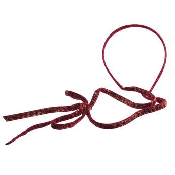 Sparkle Velvet Long Ties Headband