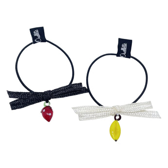 Straw Bow & Fruit Hair Tie