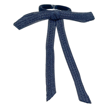 Straw Long Bow Hair Tie