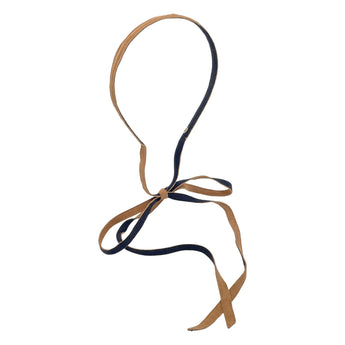 Suede & Grosgrain Long Tie Headband