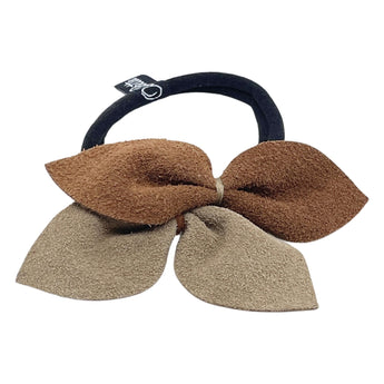 Suede Double Bow Hair Tie