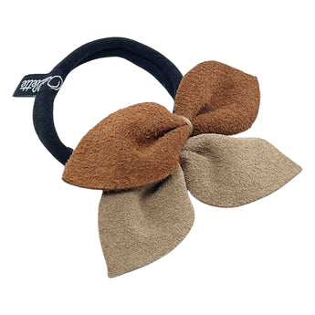Suede Double Bow Hair Tie
