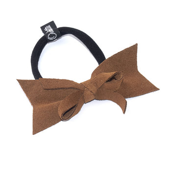Suede Present Bow Hair Tie