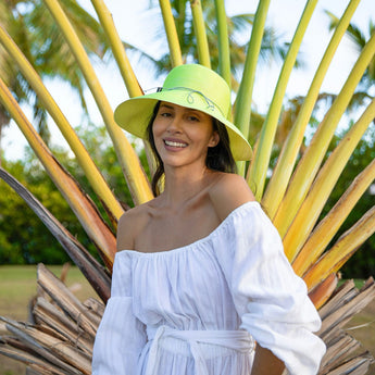 Lime Straw Sun Hat