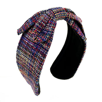 Silk Tweed Earmuffs with Bow