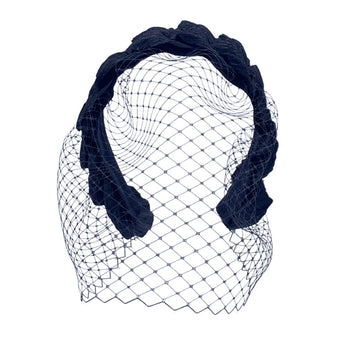Velvet Petals Birdcage Veil